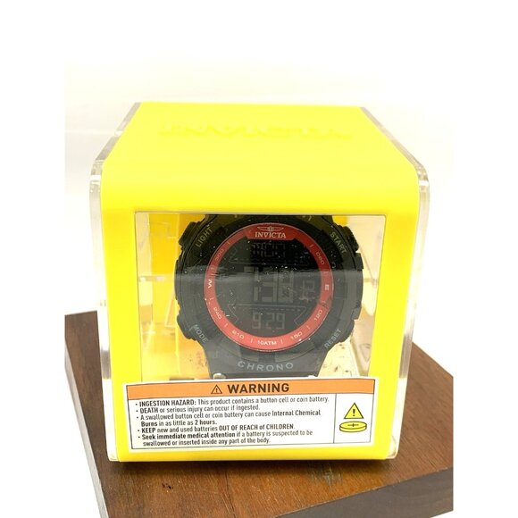 Invicta Men's Watch 47528 Racing Quartz Digital Black Red Resin Strap 52mm - Picture 3 of 15